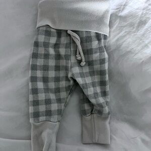 Gray Checkered Kids Bottoms